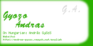 gyozo andras business card