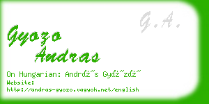 gyozo andras business card